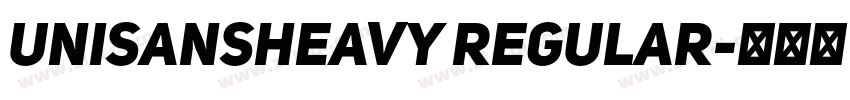 UniSansHeavy Regular字体转换